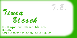 timea blesch business card
